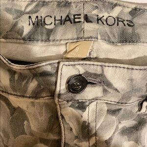 Michael Kors Gray Floral Denim